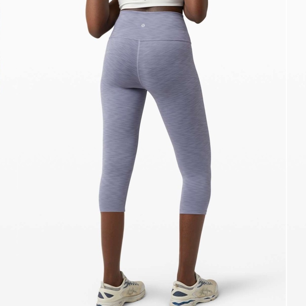 Lululemon Wunder Train High Rise Crop 21”‎ Heathered Peri Purple